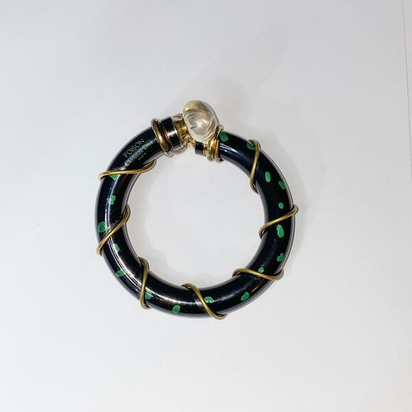 VTG 80s Rare Christian Dior Poison Empty Perfume Glass Bangle Bracelet Atomizer - Picture 8 of 11
